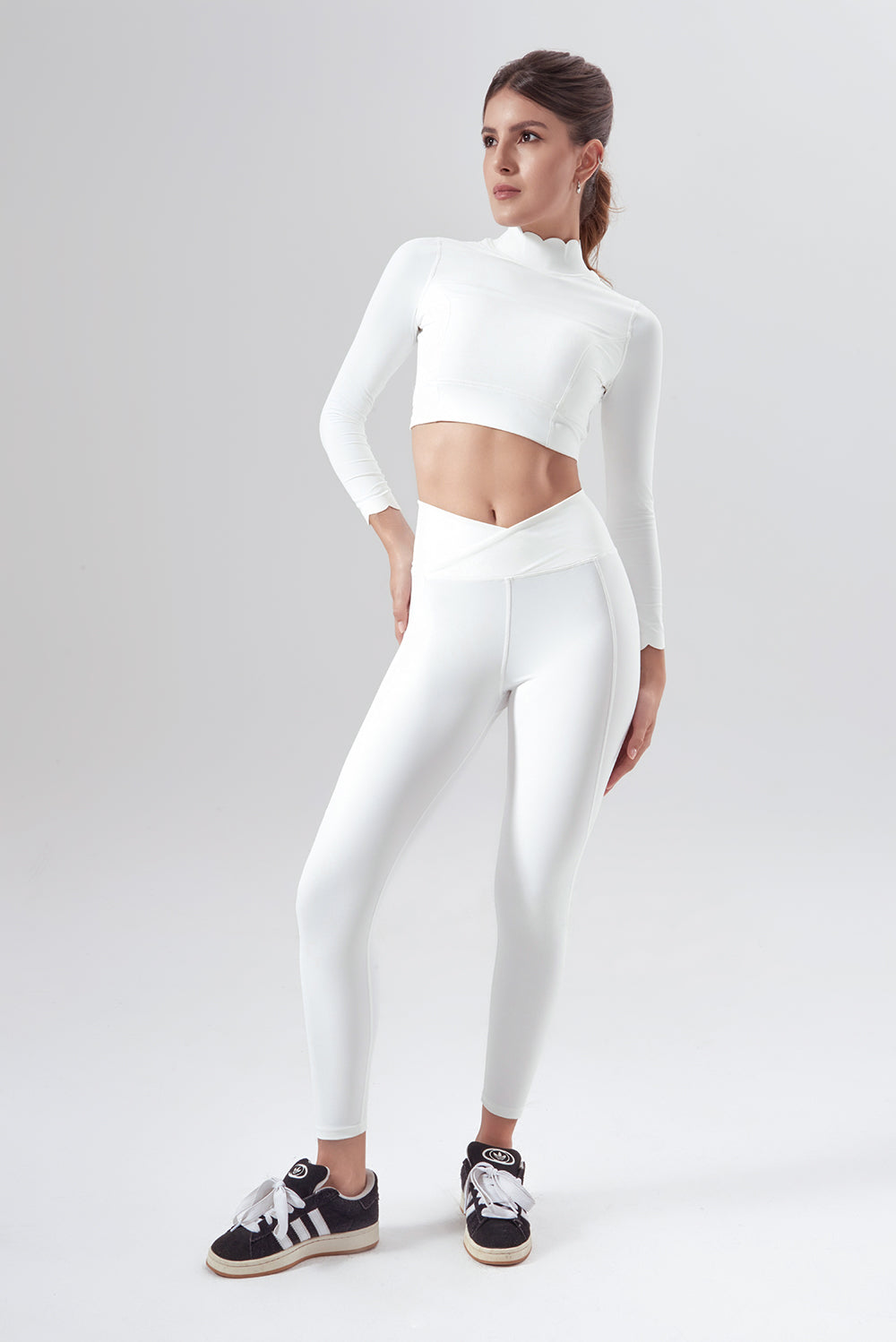 Wavy Open Back Long Sleeve