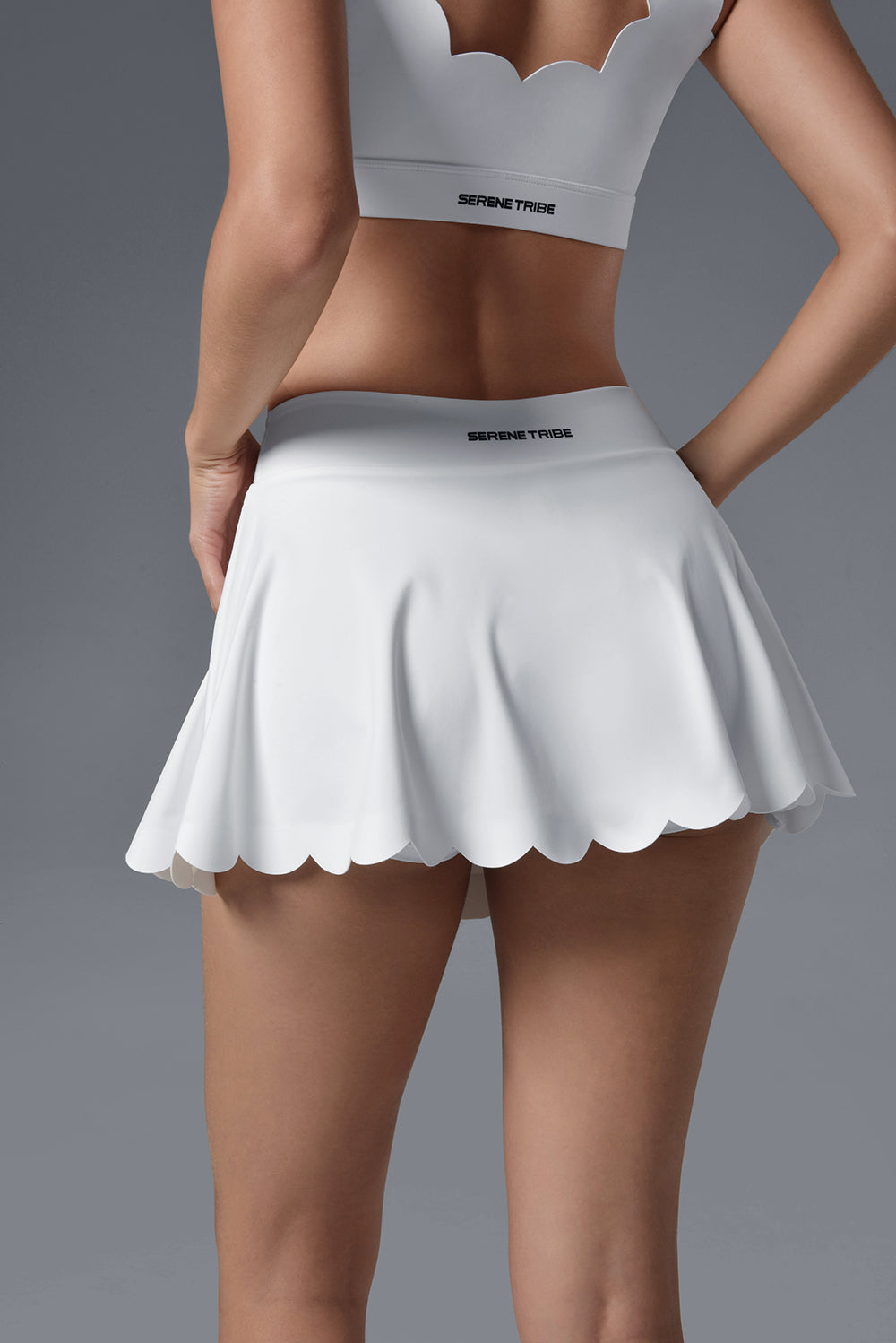 Wavy A-Line Tennis Skirt
