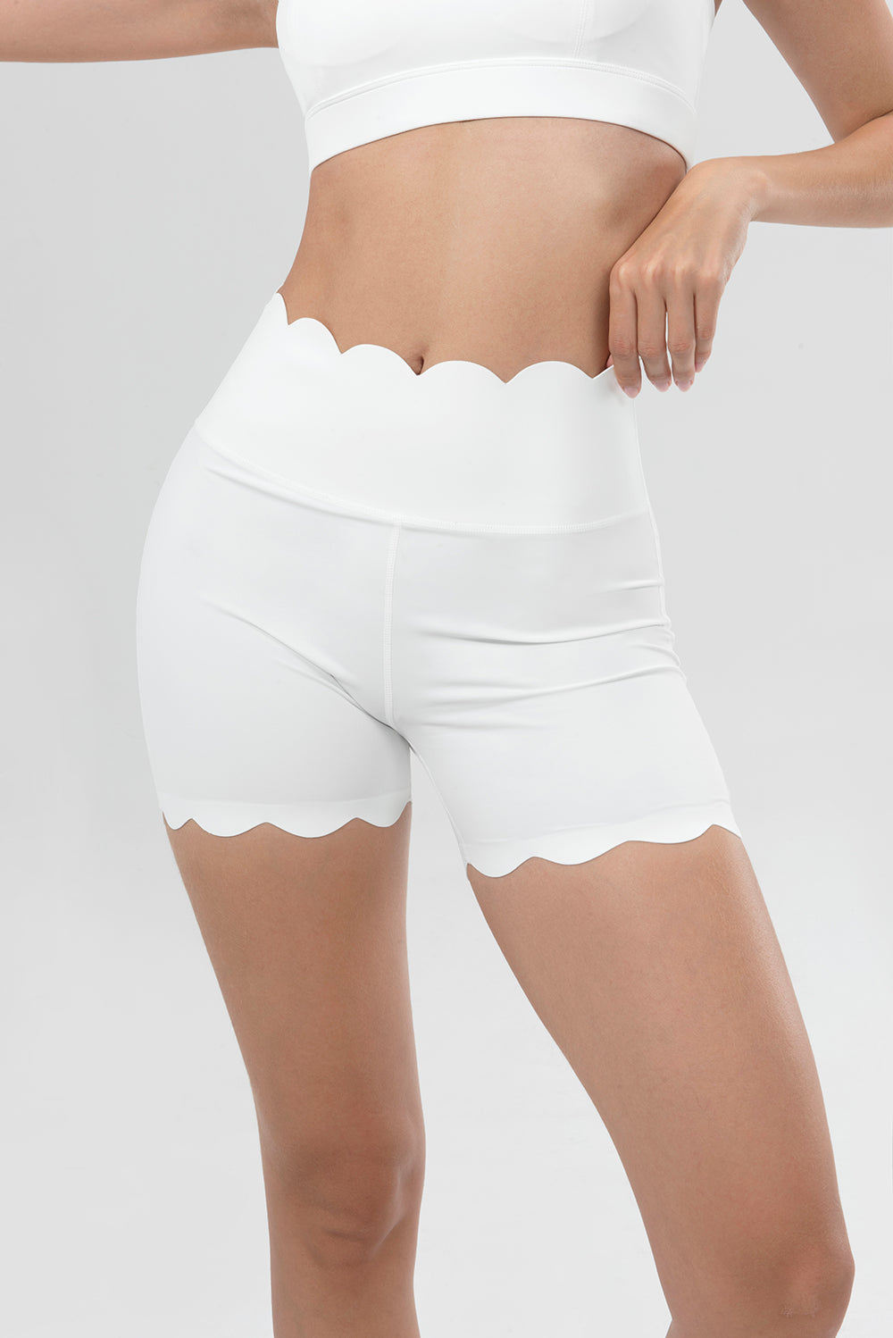Wavy High-Waist Biker Short