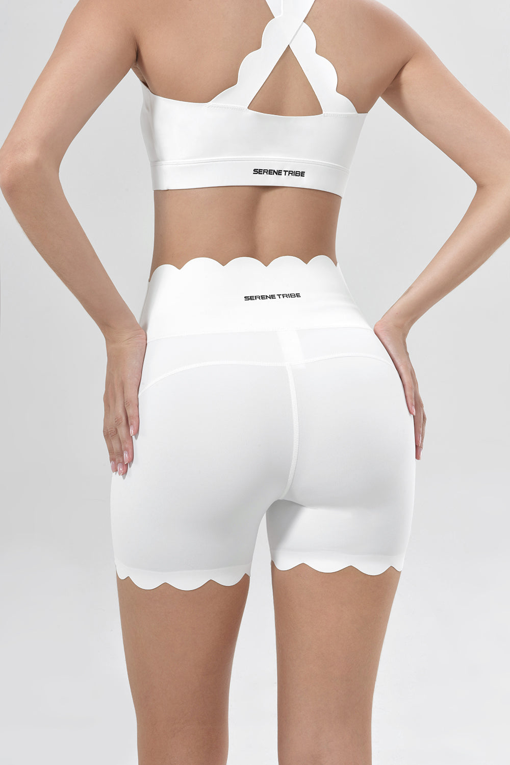 Wavy High-Waist Biker Short