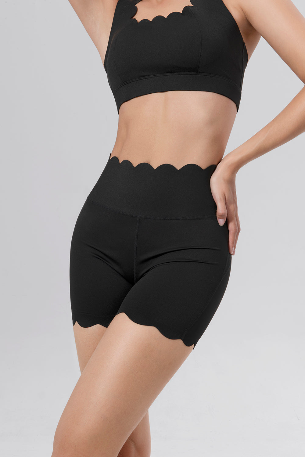Wavy High-Waist Biker Short