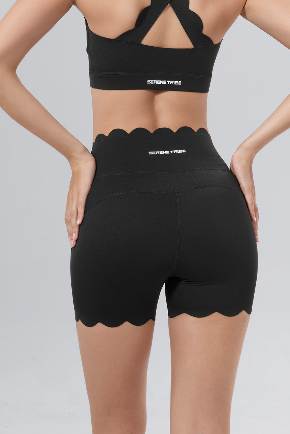Wavy High-Waist Biker Short